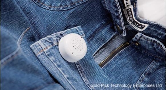 RFID hard tags attached to clothes
