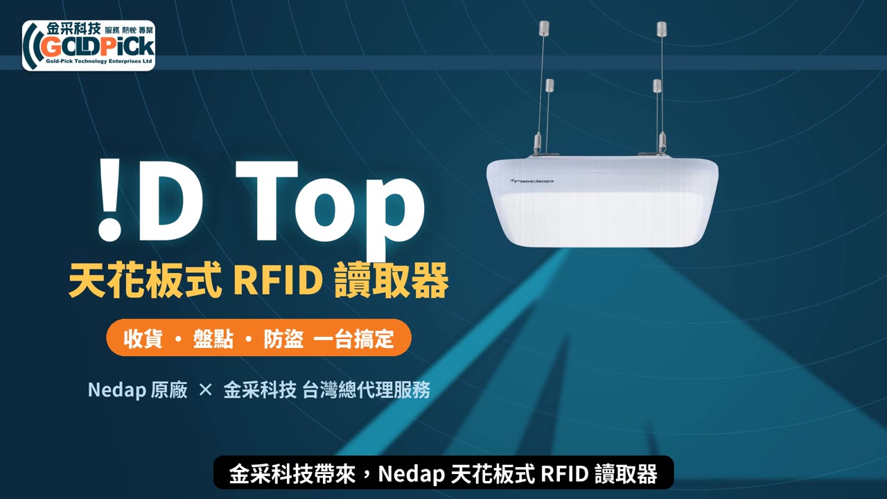 Nedap !D Top Ceiling RFID Reader | Receiving, stock-taking and anti-theft in one